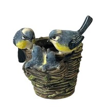 Bluebirds Tea light Candle Holder Miniature Pot Succulent Plant 3” X 3” X 3.5” - £18.37 GBP