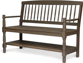 Great Deal Furniture Christopher Knight Home Cody Outdoor Acacia Wood Bench with - £341.49 GBP