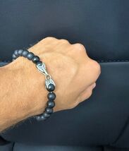 David Yurman .925 Sterling Silver Spiritual Bead Black Onyx Ball Bracele... - $641.12 CAD