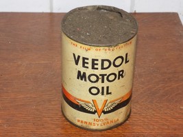 Vintage Veedol Motor Oil Empty Quart Can - $922.67 MXN