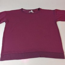 Lauren Conrad Intimates Women's Burgundy Pullover Sweatshirt Long Sleeve Size S image 8
