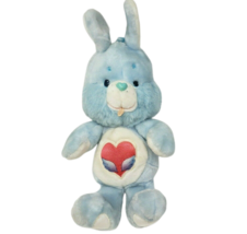 Vintage 1985 Care Bears Cousins Blue Swift Heart Rabbit Stuffed Animal Plush Toy - £59.30 GBP