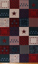24&quot; X 44&quot; Panel American Spirit Stars and Stripes Patriotic Fabric Panel D305.57 - £8.40 GBP