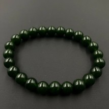 Vert Foncé Jade 8x8 MM Perlé Extensible Bracelet Réglable SB-116 - £5.63 GBP