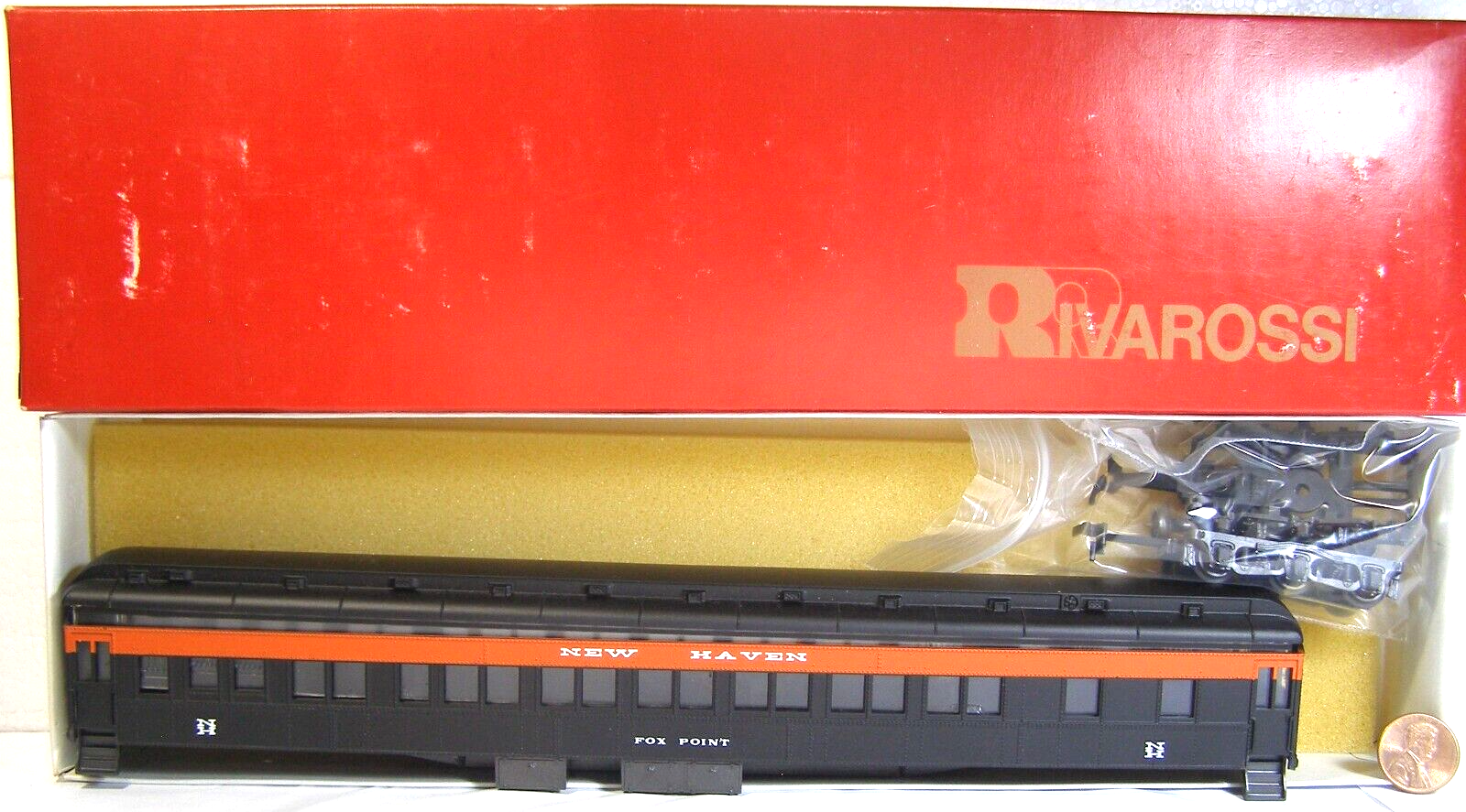 Primary image for Rivarossi Italy HO Model RR New Haven Fox Point Passenger Car   Black  IL1