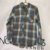 Alaska Hardgear Duluth Trading Womens Plaid Button Up Shirt Size M Blue ... - $24.19