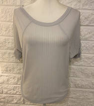 Prana Lightweight Perforated Short Sleeve Shirt Light Gray Size Small EU... - £11.72 GBP