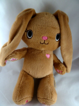 Build A Bear Kabu Pawlette Brown Bunny Rabbit Pink Heart Plush 2018 17&quot; ... - $19.79