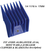 Andis Universal Attachment Guide 11/16&quot; 17mm #1/4 Comb*Fit Agc,Smc,Pulse Zr,Mbg - £7.07 GBP