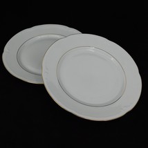 Lot of 2 Baum Southington Golden Rhapsody Dinner Plate 10.5&quot; Gold Trim C... - $19.35