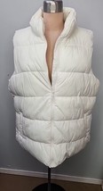 Women&#39;s Old Navy XXL White Puffer Vest Zip &amp; Pockets Cozy &amp; Lightweight  - £13.90 GBP