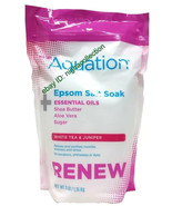 ( 1 ) AQUATION RENEW EPSOM SALT SOAK WHITE TEA &amp; JUNIPER w/ Shea &amp; Aloe ... - €21,22 EUR