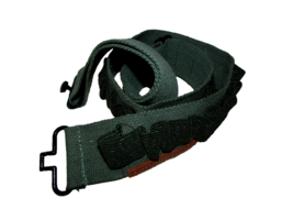 AMMO BELLY BAND for SHOTGUN ammo green w/tan sm leather strip (blk5 C) - $4.80