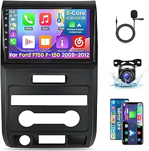 [8 Core 4+64G] Car Radio For Ford F150 F-150 2009-2012 With Wireless Car... - £376.46 GBP