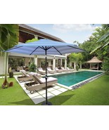 Giant 9ft Ice Blue Stripe Umbrella - $1,842.76 MXN