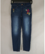 Wonder Nation Distressed Floral Embroidered Denim Jeggings Girl&#39;s Size M... - $19.03 CAD