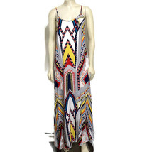 Sunny Girl M Multi-Color Boho Hippie Sleeveless Swing Long Dress Rayon - £22.32 GBP