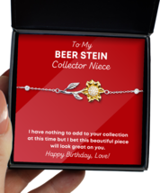 Beer Stein Collector Niece Bracelet Birthday Gifts - Sunflower Bracelet  - $49.95