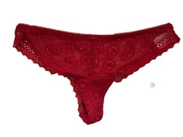 Freya Lingerie 5217 Love Note Cherry Red Brazilian Thong Panty Women&#39;s S... - $9.79