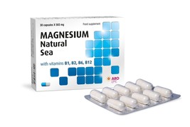 Natural Sea Magnesium 30 x 583 mg with Vitamins B1,B2,B6,B12 Supports Nervous Sy - $10.26