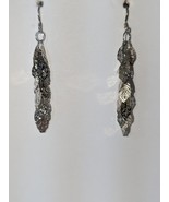 Silver Leaf Dangle Earrings - $13.60 CAD