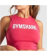 Gymshark Barbie Fuschia Pink Logo Spellout Crop Top Sleeveless Tank Size... - £31.93 GBP
