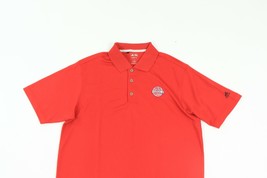 Adidas Golf NBA Detroit Pistons Team Issued Short Sleeve Polo Shirt Red Medium - £19.29 GBP
