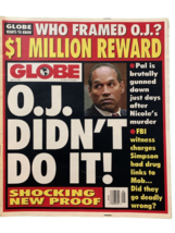 Globe Magazine July 19 1994 OJ Simpson, Nicole Brown Murder VG Tabloid - $17.70