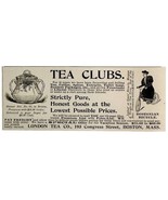 London Tea Company Clubs 1897 Advertisement Victorian Boston Mass ADBN1xxx - $19.99