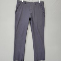 Murano Men Pants Size 35 Blue Stretch Preppy Subtle Plaid Straight Moder... - £9.90 GBP