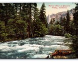 Merced Fiume Presso Yosemite Valley California Ca 1908 DB Cartolina T1 - £4.08 GBP