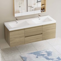 60&quot; Floating Bathroom Vanity with Double Sinks - $1,181.99