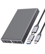 ORICO Dual M.2 NVMe SSD Enclosure, USB C to M2 Adapter for M Key PCIe 22... - £72.67 GBP