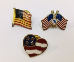 Vintage American Flag United States of America Lapel (Tack) Pin pc Estate Finds - £8.00 GBP