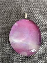 Pink and Purple Swirls Domed Glass Marble Pendant Kit PI1002 - £8.01 GBP