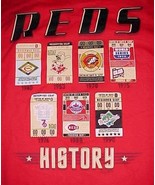 CINCINNATI REDS Cooperstown 1940-1990 World Series MLB Vintage Red T-Shi... - £19.47 GBP