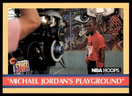 1990-91 NBA Hoops Inside Stuff Michael Jordan&#39;s Playground Chicago Bulls #382 - £1.47 GBP