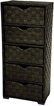 Black, Five-Drawer, Rustic Dressers Made By Oriental Furniture For The Us - £107.71 GBP