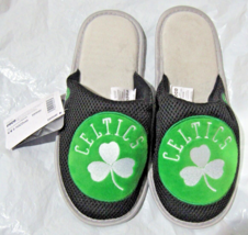 NBA Boston Celtics Mesh Slide Slippers Striped Sole Size XL by FOCO - £23.50 GBP