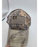 Browning Hat Cap Adult One Size Adjustable Snapback Camo Outdoor Hunting Mesh - $16.50