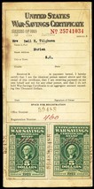 WS2, $5 RARE War Savings Certificate Book of 20 Stamps * Stuart Katz - $750.00