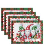 MAJOYLIFE Christmas Placemats Set of 4 16.5x12.5 Rectangle Santa Claus - $228.67 MXN