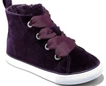 Cat &amp; Jack Toddler Girls Jory Purple Velvet High Top Shoes Sneakers NEW - $11.96