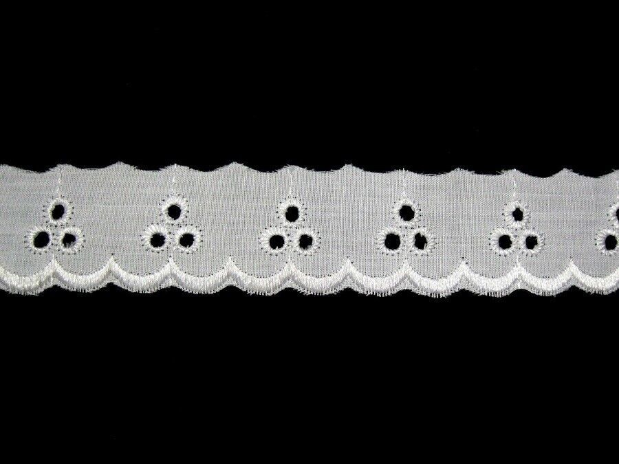  Wholesale Lot 2 / 144 yards Sewing 1&quot; White Cotton Embroidery Eyelet La... - $5.99+