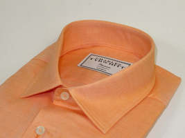 Men's Shirt Charles TYRWHITT Turkey 100% Cotton Spread Collar CHT-15 Peach image 5