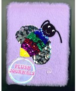 Plush Journal Notebook Lined Bumblee Bee Sequence - $14.92
