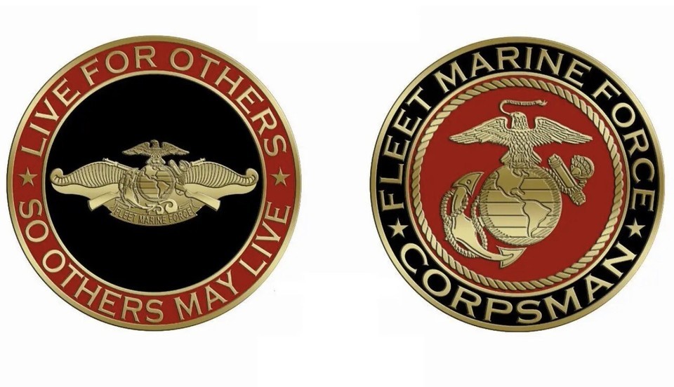 U.S.Marine Corps Fleet Marine Force FMF Corpsman USMC With Retirement Award Item image 3