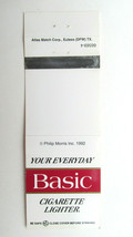 Basic Cigarette Lighter 1992 Phillip Morris 20 Strike Matchbook Cover Matchcover - £1.17 GBP