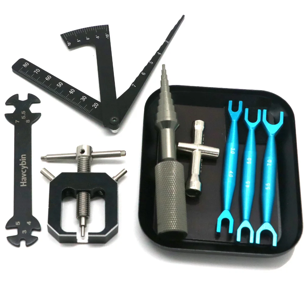 9pcs/lot Universal RC Tools Hexagonal Cross Wrench Sleeve Screw Tray Spanner - £6.86 GBP+