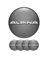 Set of 4 Alpina Logo Domed Sticker for Rim Center Wheel Hub Cap Emblem - £7.55 GBP - £20.85 GBP
